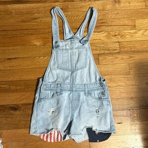 Old Navy Overall Denim Shorts Size 10/12
